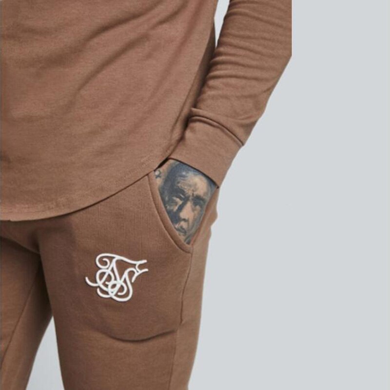 2019 Men's Fashion Kanye West Sik Silk Men's Printed Casual Sweatpants Gyms Fitness Jogging Pants 85% Cotton